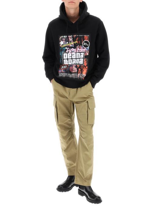 dsquared2 cool fit hoodie with print