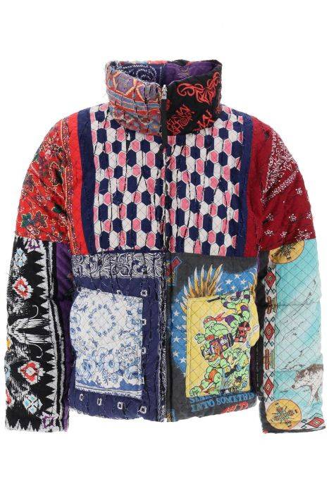 children of the discordance reversible patchwork down jacket