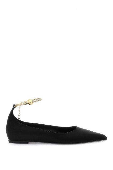 ferragamo ballet flats with ankle chain