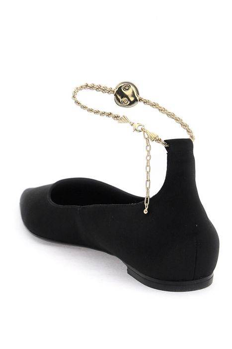 ferragamo ballet flats with ankle chain