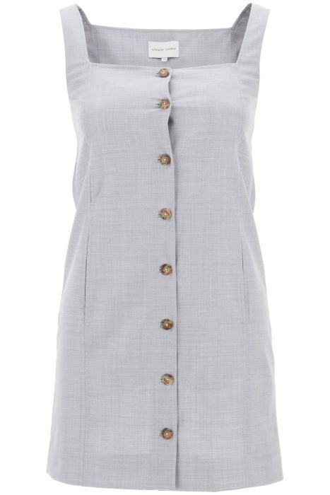 loulou studio buttoned pinafore dress