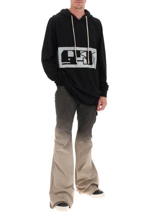 drkshdw maxi hoodie with logo print