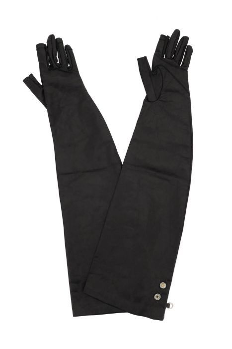 rick owens long leather gloves