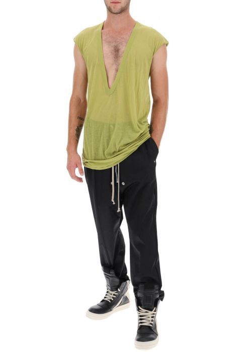 rick owens 'dylan' maxi t-shirt with v neck