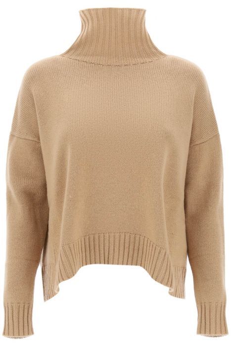 max mara 'gianna' wool and cashmere funnel-neck sweater