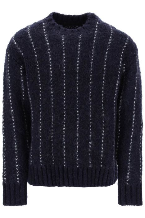 sacai wool & alpaca pullover