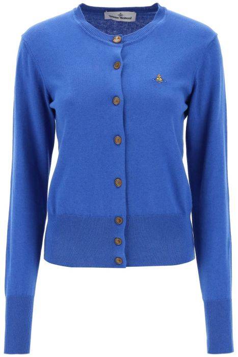 vivienne westwood bea cardigan with logo embroidery
