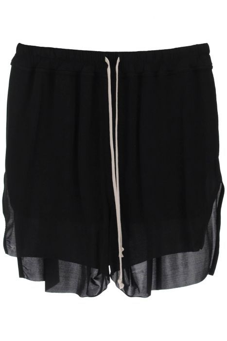 rick owens shorts sportivi in cupro