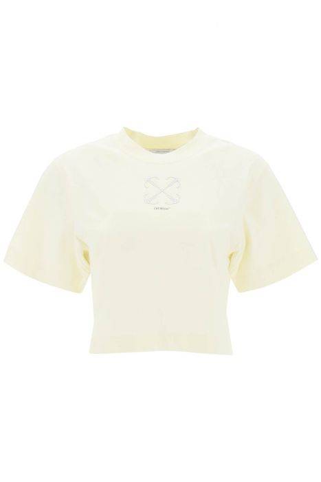 off-white cropped t-shirt with arrow motif