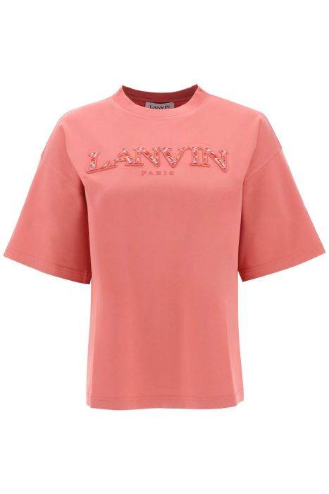 lanvin t-shirt oversize con logo curb