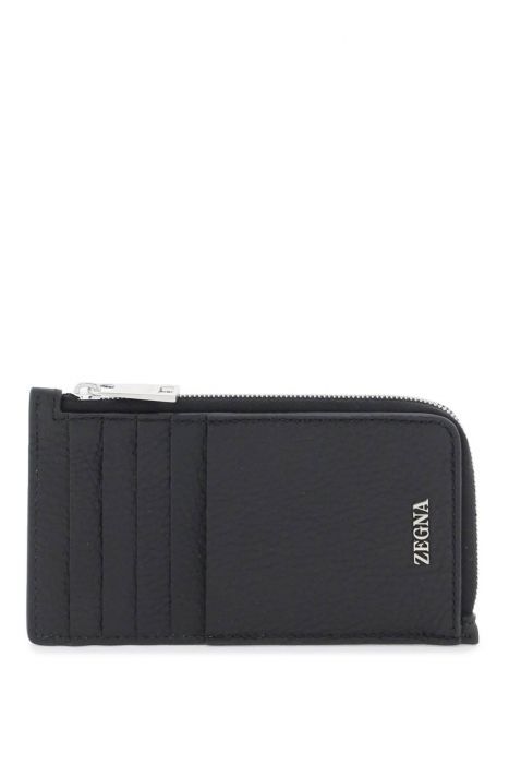 zegna grained leather 10cc card holder