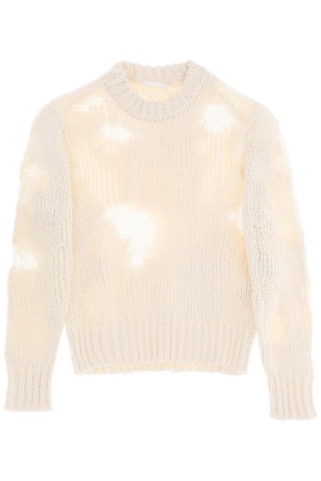 chloe' pullover in maglia a punti misti