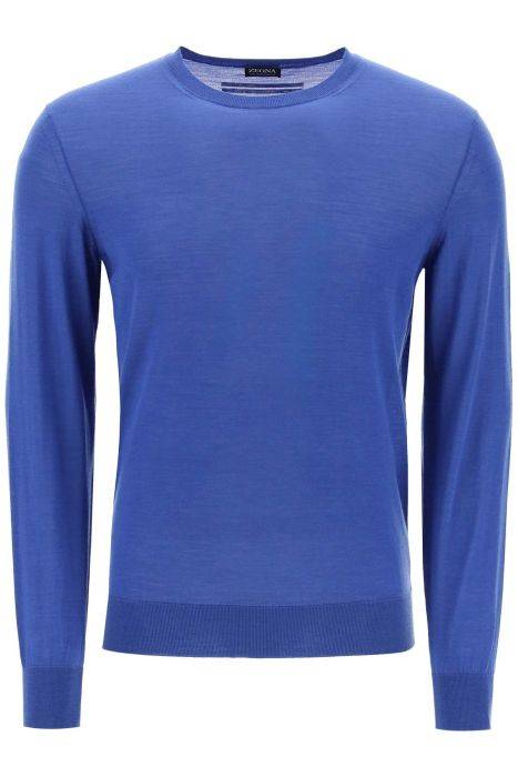 zegna crew-neck sweater in pure wool
