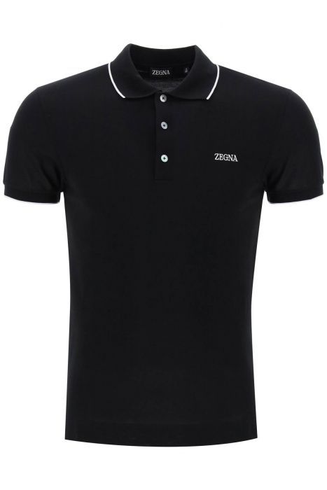 zegna polo slim fit in cotone stretch