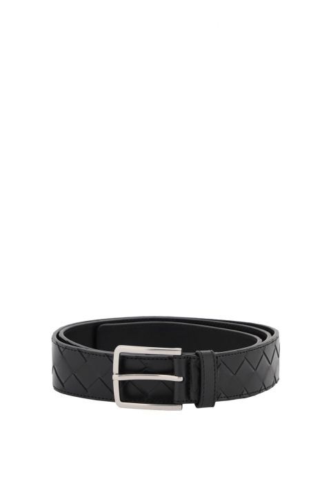 bottega veneta intrecciato leather belt