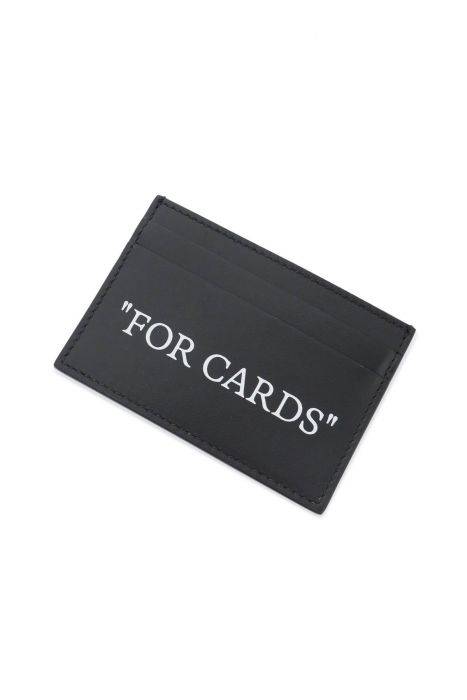 off-white bookish card holder with lettering