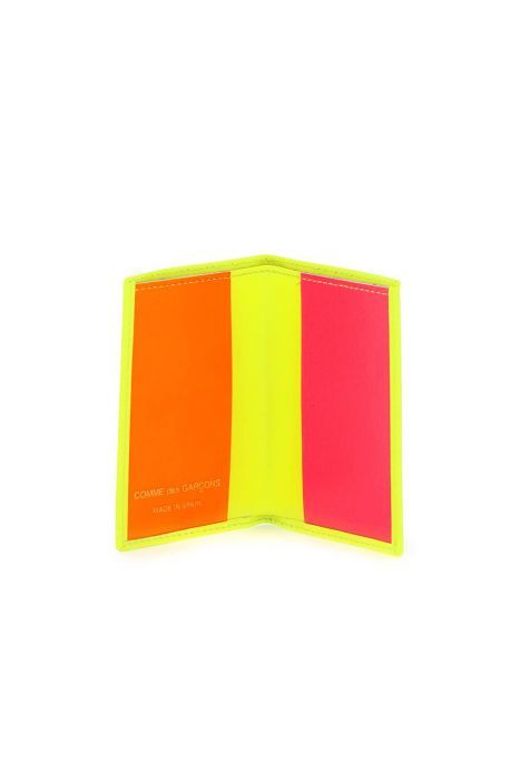 comme des garcons wallet portafoglio bi-fold super fluo