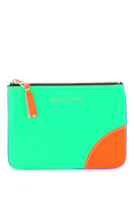 comme des garcons wallet mini pouch fluo