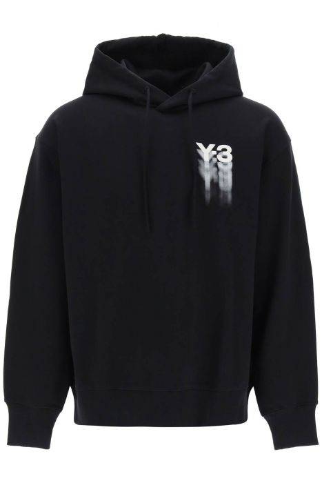 y-3 hoodie with gradient logo print