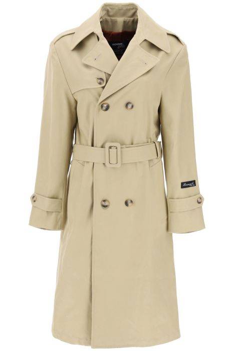 homme girls cotton double-breasted trench coat