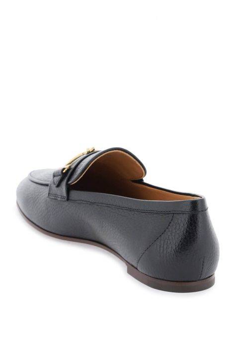 tod's leather loafers with bow