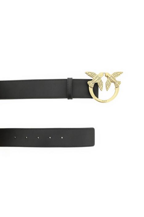 pinko love birds leather belt