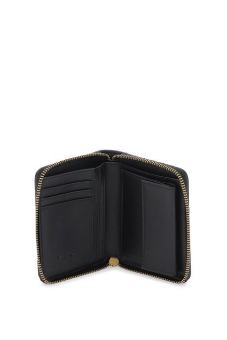 pinko leather zip-around wallet