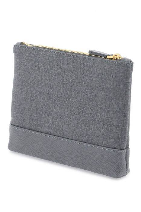 thom browne wool 4-bar small pouch
