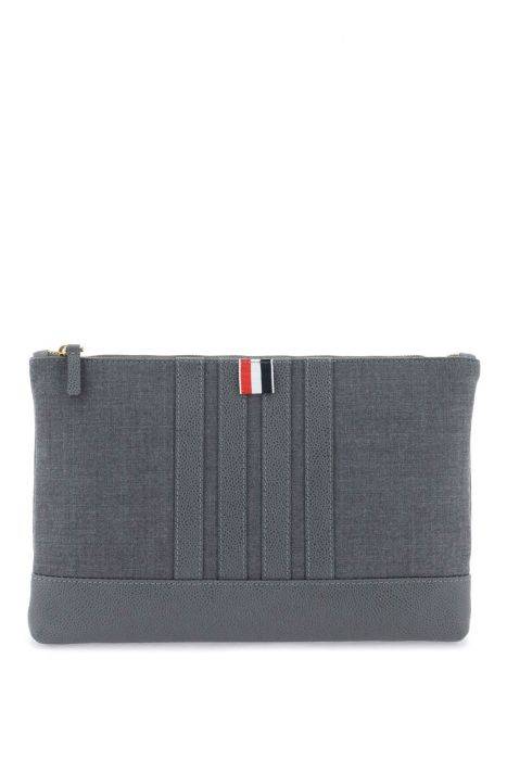 thom browne pouch 4-bar in lana