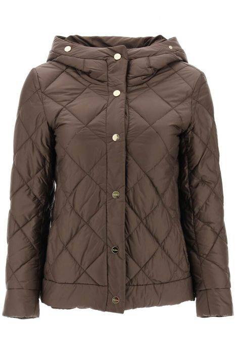 max mara the cube water-proof canvas reversible down jacket