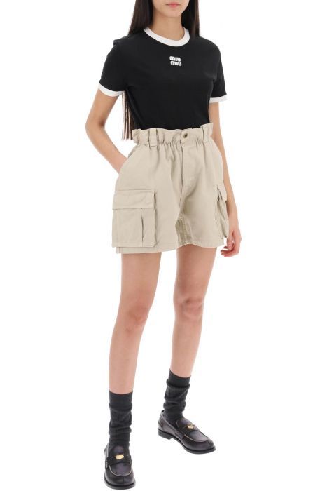 miu miu paper bag cargo shorts