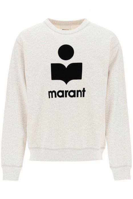 marant mikoy flocked logo sweatshirt