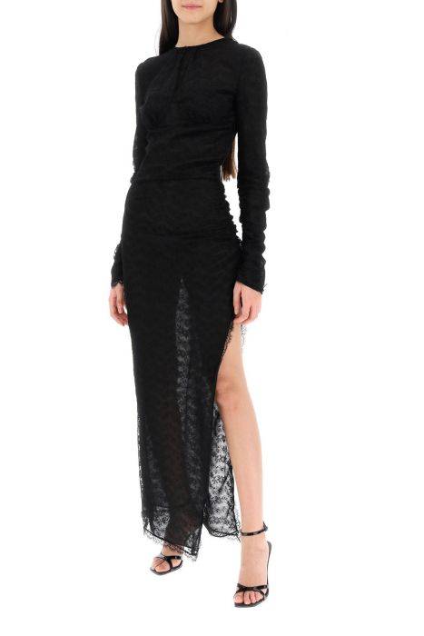 alessandra rich long lace gown