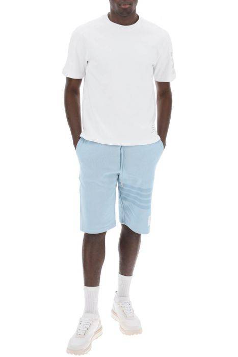 thom browne 4-bar shorts in cotton knit
