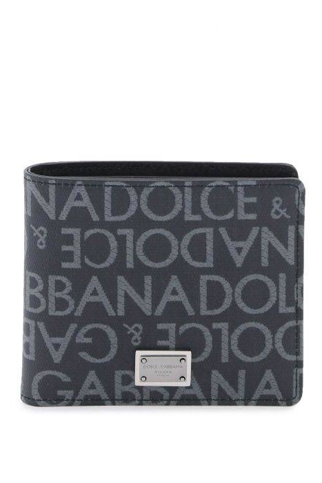 dolce & gabbana jacquard logo wallet