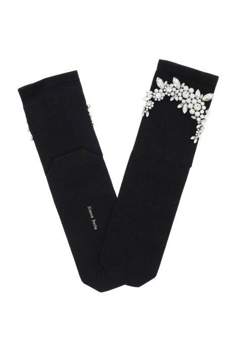 simone rocha socks with pearls and crystals