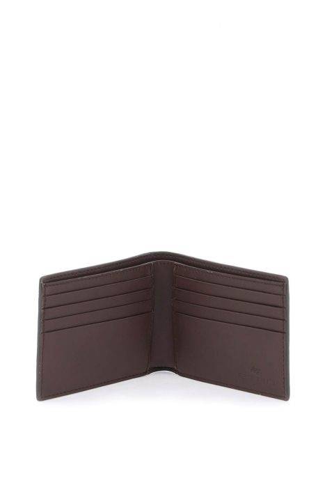 etro paisley bifold wallet with pegaso logo