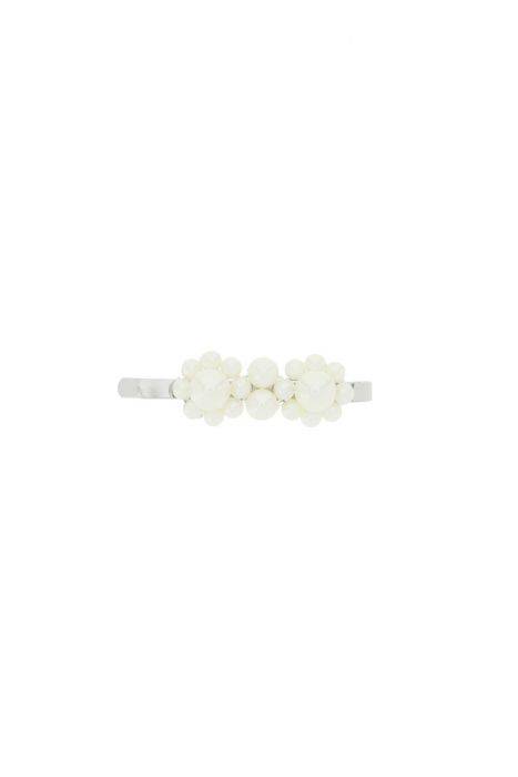 simone rocha mini flower hair clip with pearls
