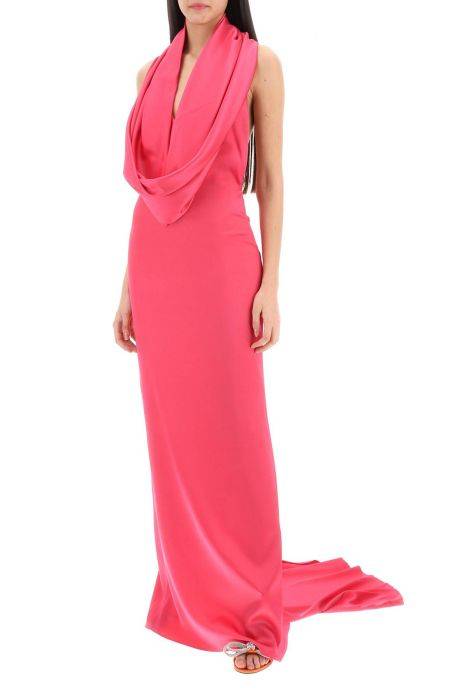 giuseppe di morabito maxi gown with built-in hood