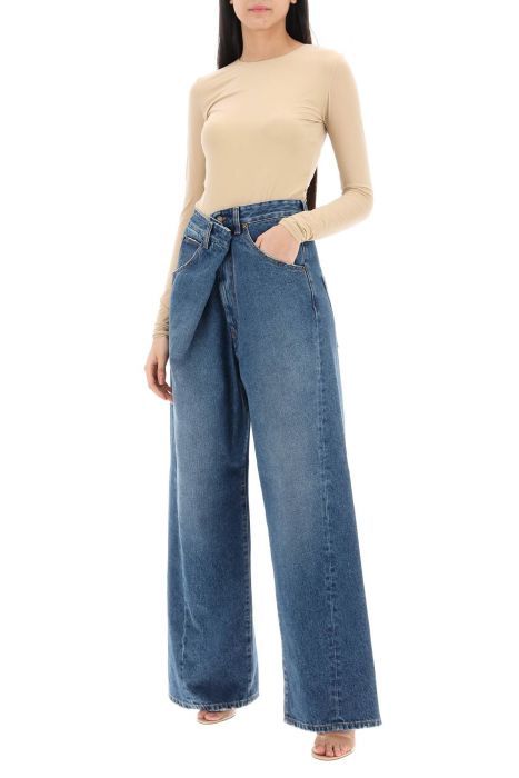 darkpark 'ines' baggy jeans with folded waistband