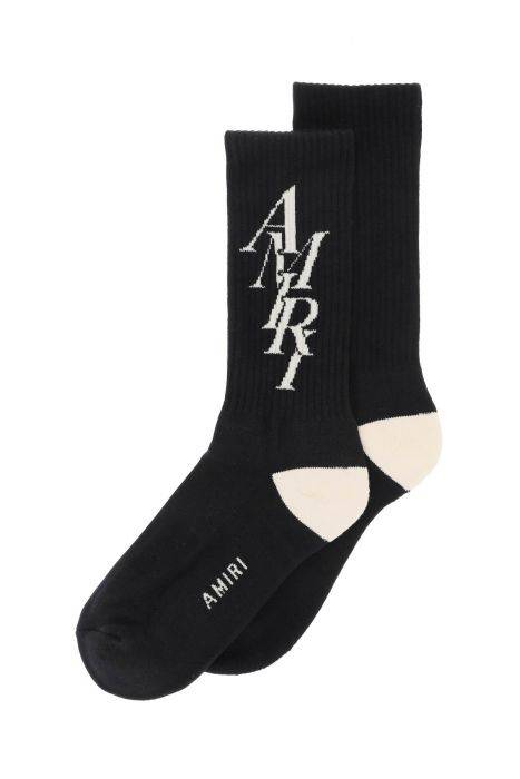 amiri stack logo socks
