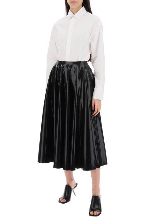 alaia circular skirt in latex