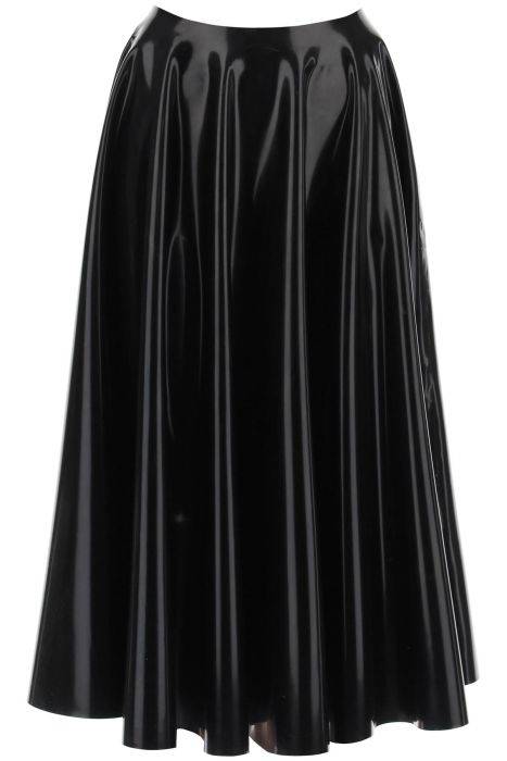 alaia circular skirt in latex
