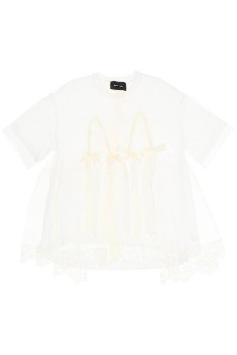 simone rocha tulle top with lace and bows
