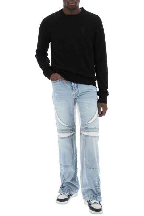 amiri mx-3 jeans with mesh inserts