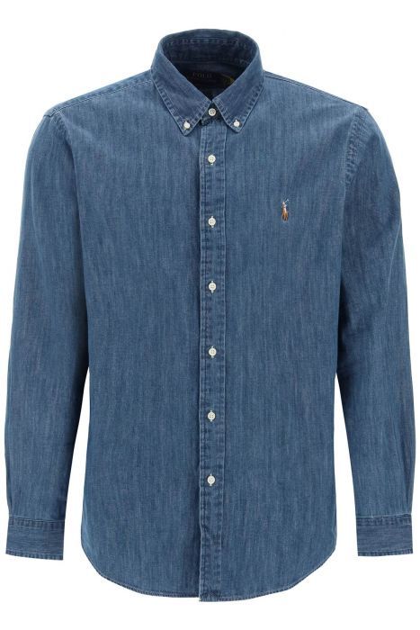 polo ralph lauren lightweight denim button-down shirt