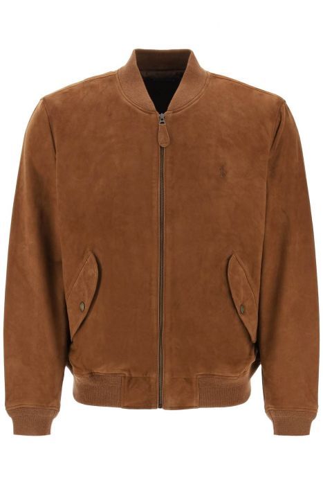 polo ralph lauren suede leather bomber jacket