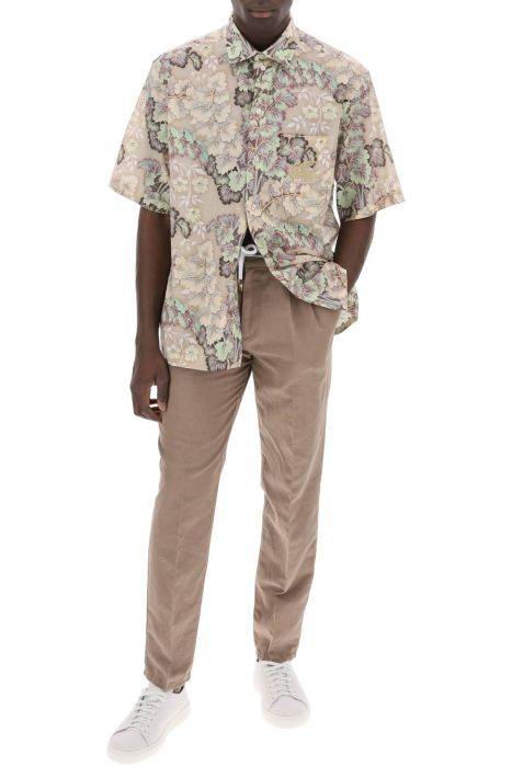 etro short-sleeved floral shirt