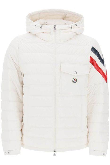 moncler berard down jacket with tricolor intarsia