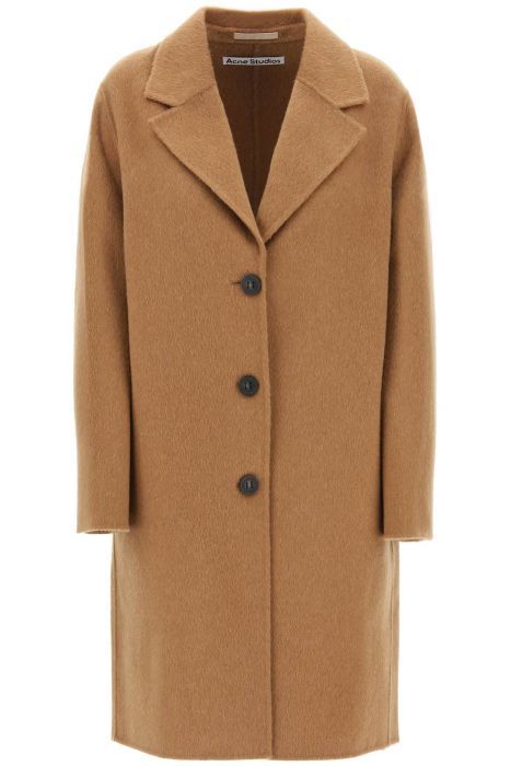 acne studios cappotto midi in lana e alpaca